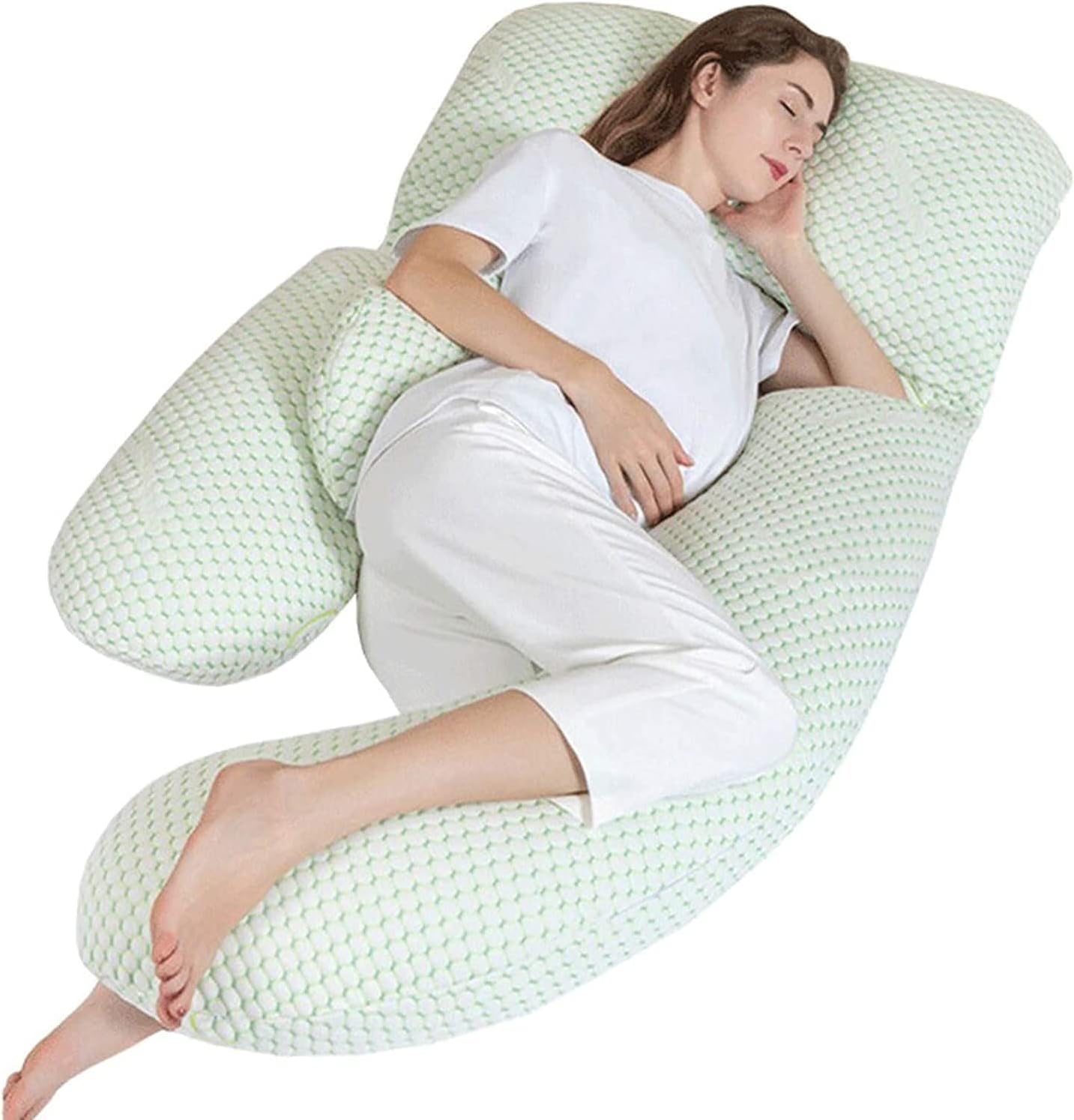 Pregnancy Pillow, U Shaped Pregnancy Pillows for Sleeping, Maternity Body Pillow for Pregnancy, Maternity Body Pillow Support for Head, Belly, Hips, Leg (Color : A)