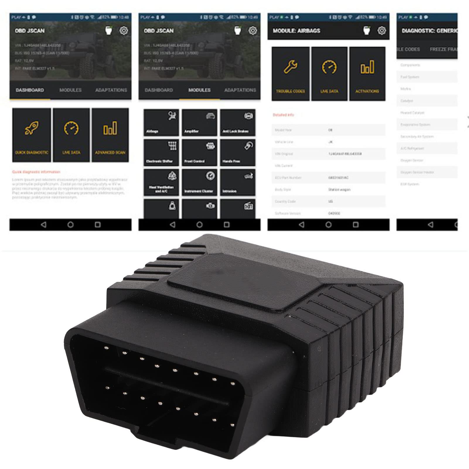 Scanner Diagnostico MC Bluetooth BLE V2.2 OBD2 per Android e IOS e Windows Lettore di Codici OBD II Bluetooth 4.0 Enging per Android per IOS