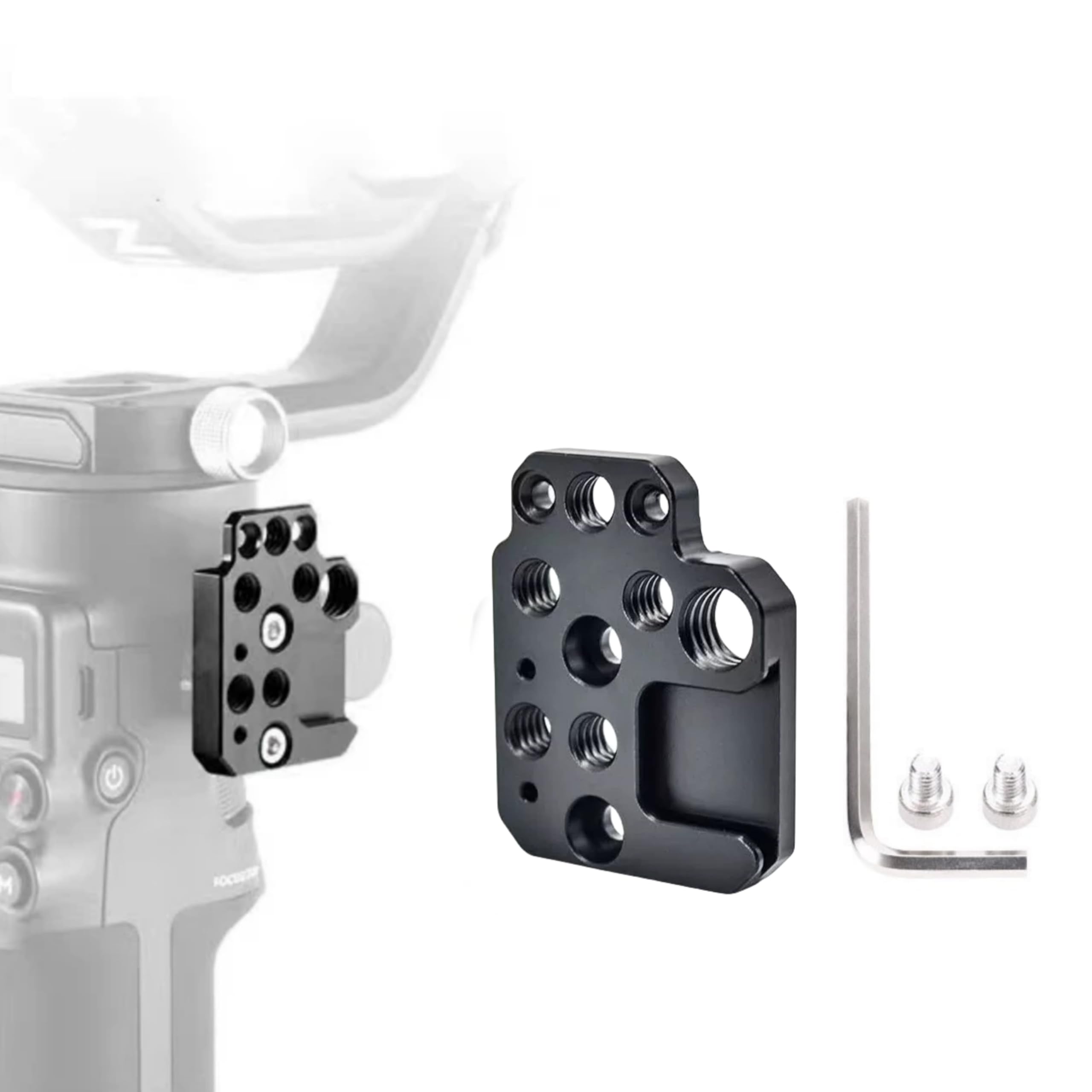 GetZgetĀ® Expansion Mount Compatible with DJI Ronin RS4/ Pro, RS3/ Pro, RS2, RSC, RS 3 Mini Gimbal Extension Aluminum Board Accessories
