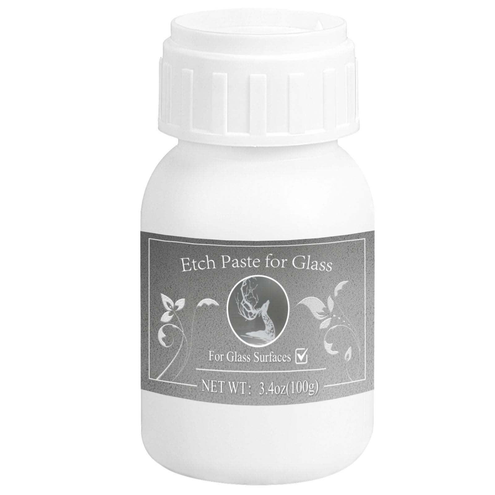 100g Glass Etch Paste Creates Beautiful Designs on Glass Surfaces - Suitable for Windows, Cups and More