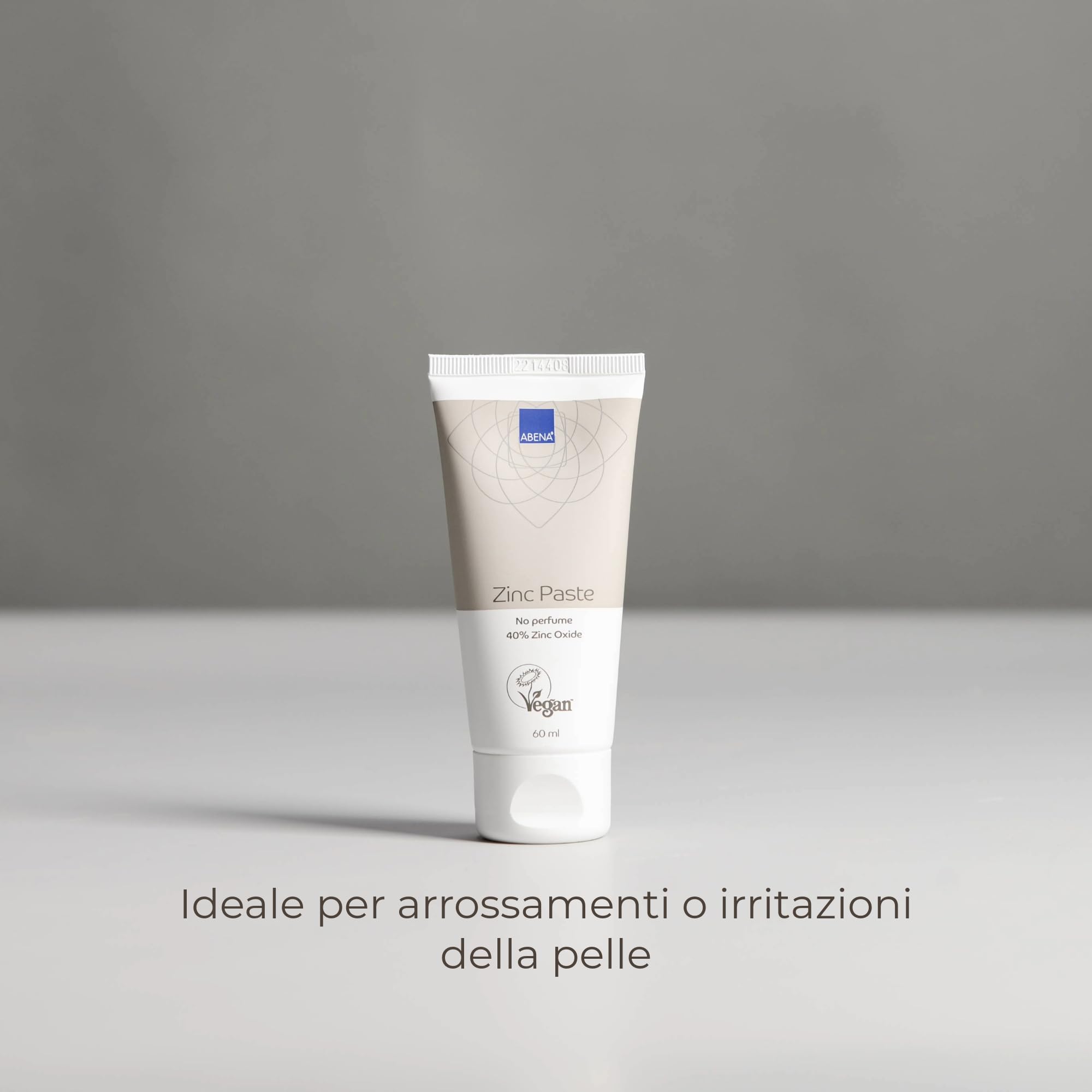 ABENA pasta di zinco, 6x60 ml | 40% ossido di zinco | Senza profumo | Barriera repellente bianca contro le sostanze irritanti | Lenitivo per la pelle | Facile applicazione | Protezione a lunga durata