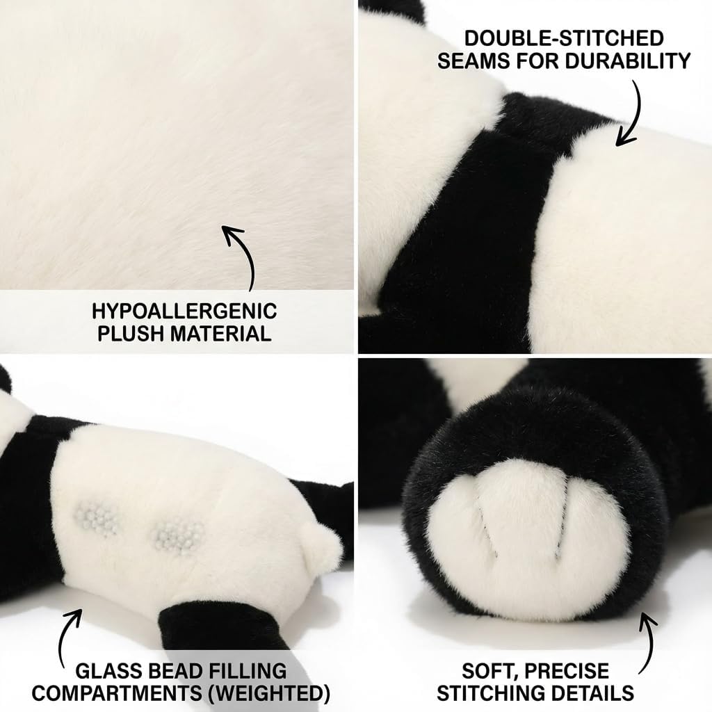 pluszowa zabawka, Obciążone pluszowe zwierzęta, poduszka do przytulania łagodząca stany lękowe i wspomagająca sen Lis 45 cm(Giant Panda,65cm)