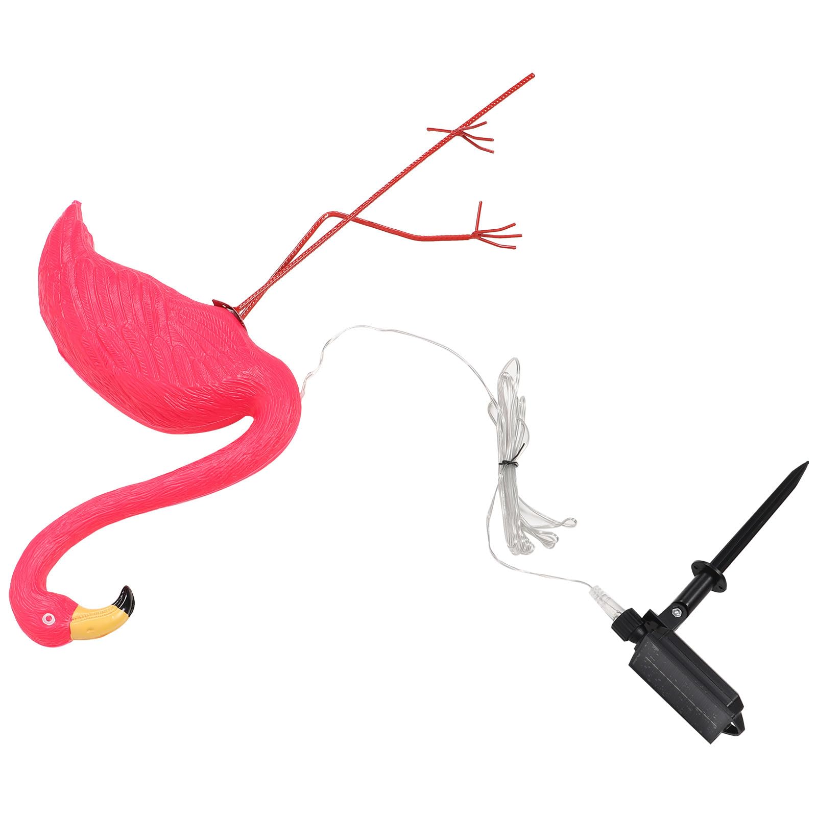 Lampe solaire flamant rose LED PLAFOPE pour décoration de jardin et pelouse extérieure - 8