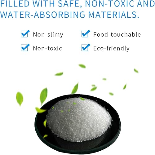 Miniatura 5 de RAINBOW Paquetes de hielo seco para envío de alimentos, paquete de 50 pequeñas bolsas frías para bolsas de caja enfriadora, bolsa de hielo frío de