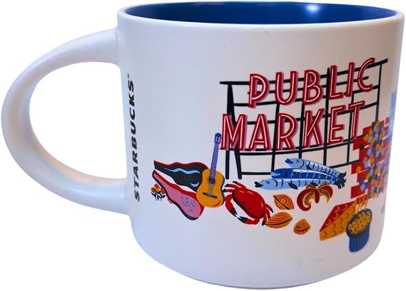 Starbucks Discovery Series Pike Place Ceramic Mug, 14 Oz