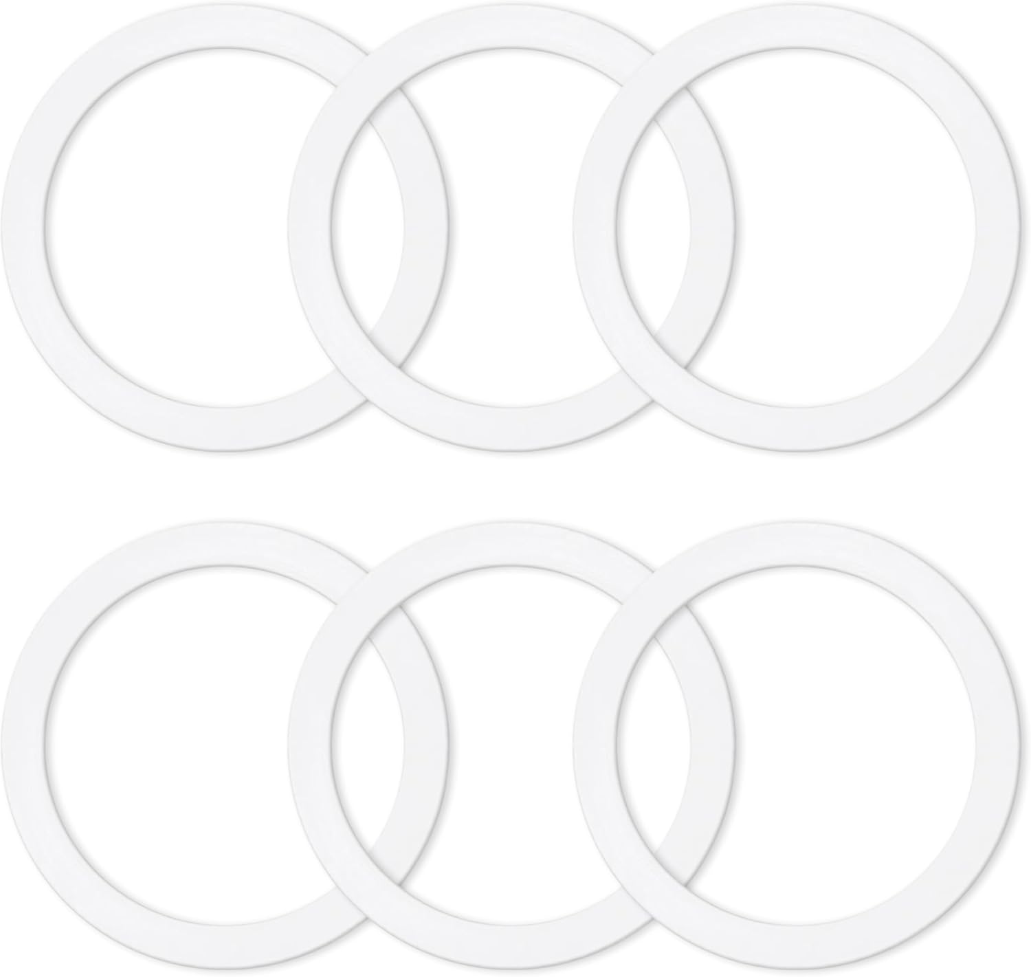 6 Pcs Gasket Seal Rings for Bialetti Moka Express Dama 6 Cups – Spare Food Grade Silicone Sealing Rings for Aluminium Stovetop Coffee Maker Pots (Better Than Rubber)
