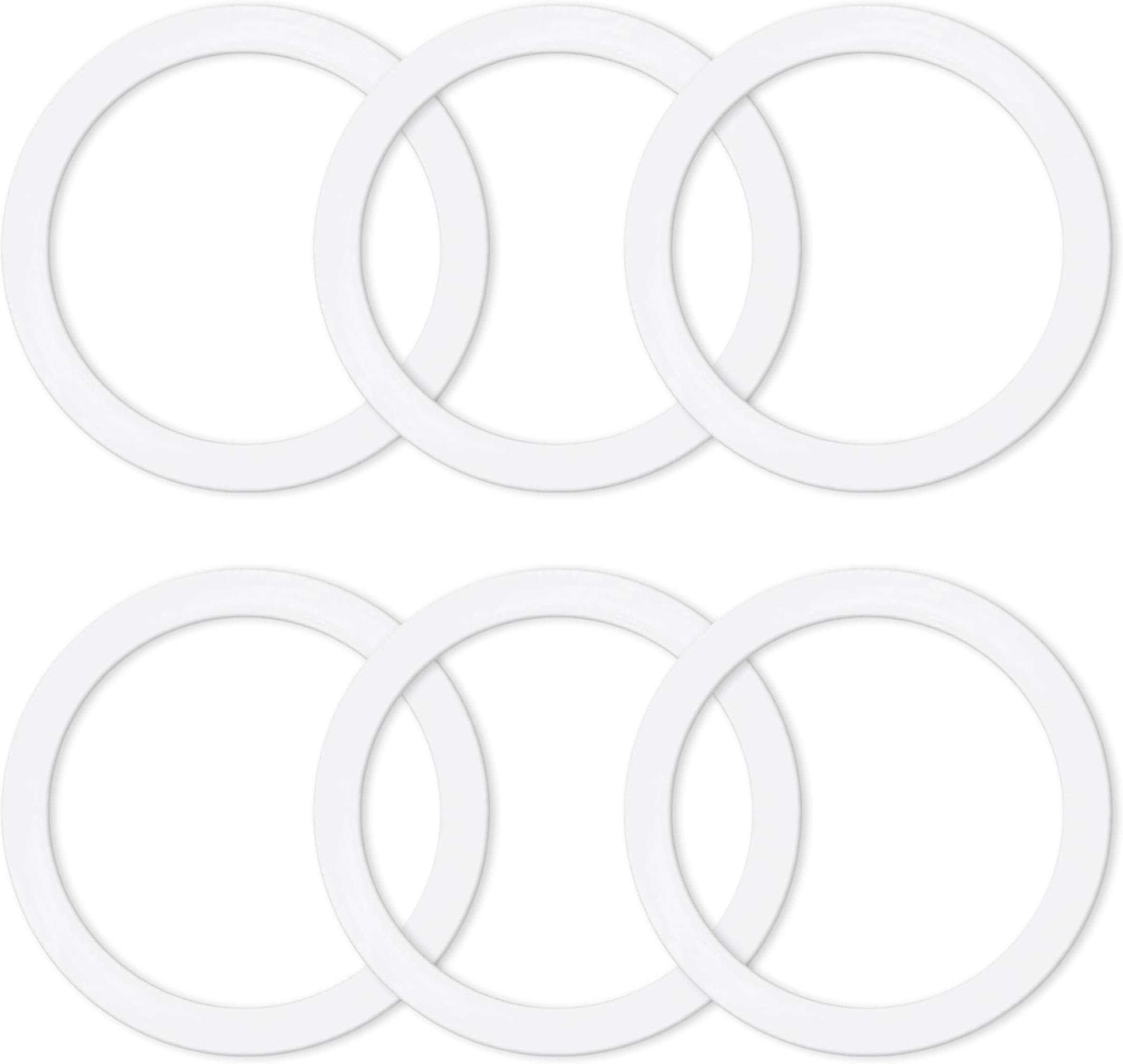 6 Pcs Gasket Seal Rings for Bialetti Moka Express Dama 6 Cups - Spare Food Grade Silicone Sealing Rings for Aluminium Stovetop Coffee Maker Pots (Better Than Rubber)