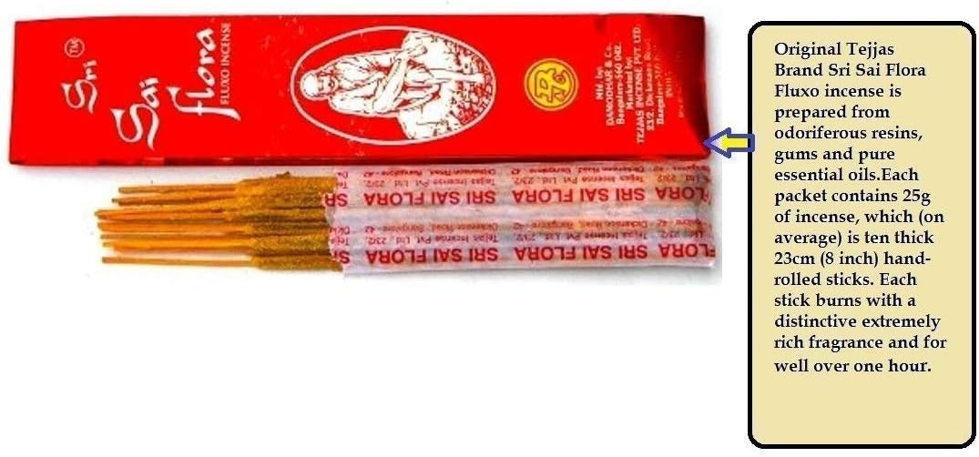 Sri Sai Flora Incense Sticks for Everyday Use - Natural Incense Sticks (4 x 10 x 2 inch, Red) (12)