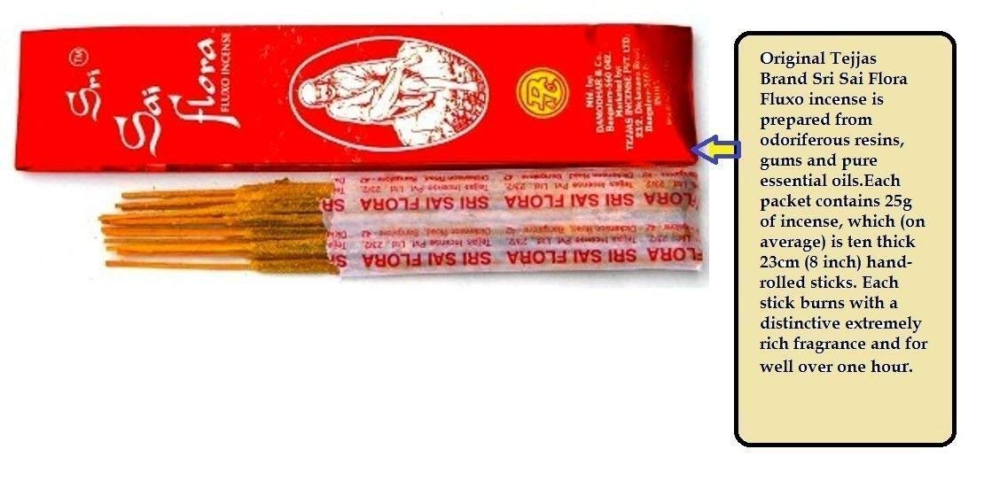 Sri Sai Flora Incense Sticks for Everyday Use - Natural Incense Sticks (4 x 10 x 2 inch, Red) (40)