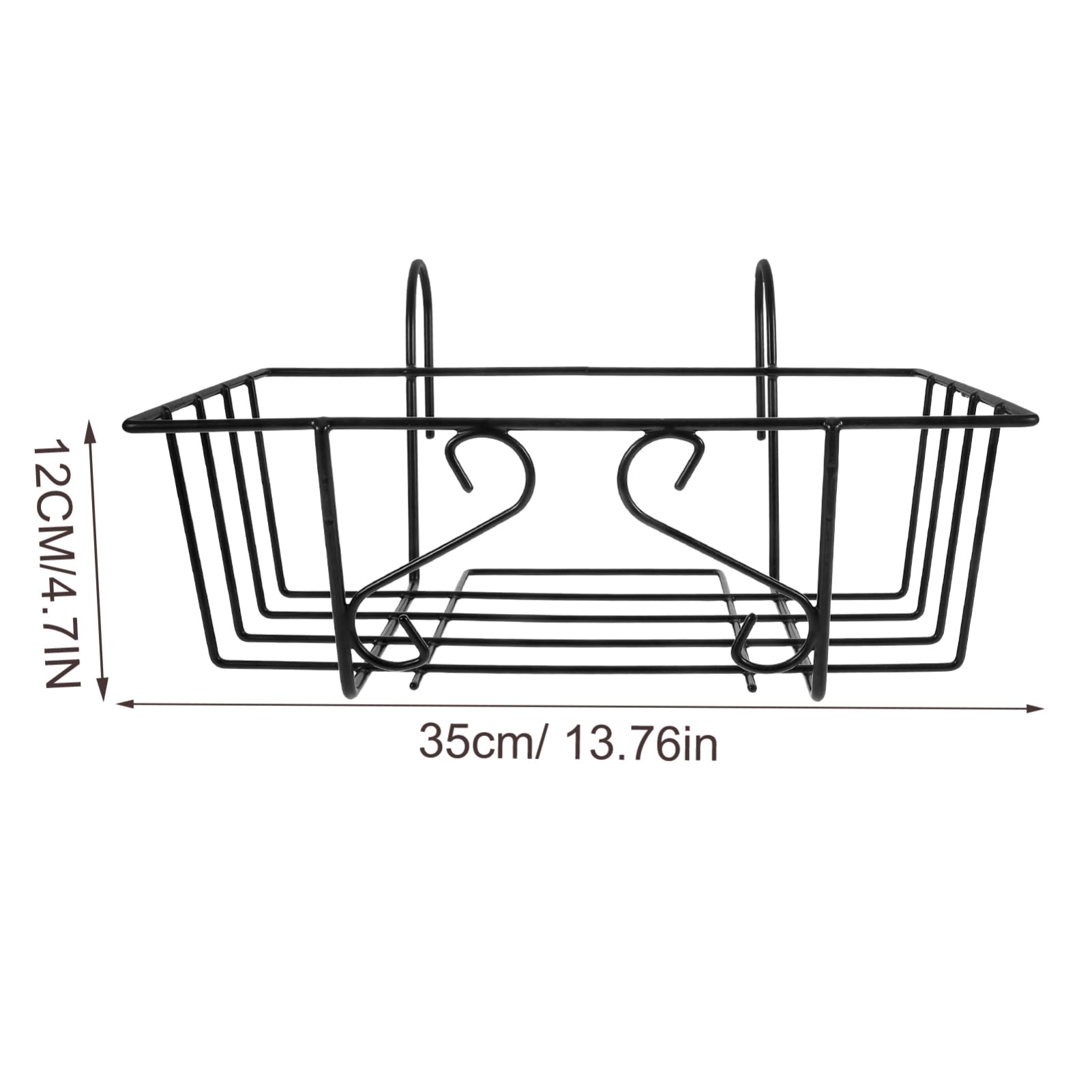 HEMOTON 2 Pièces Support de Pot de Fleurs Suspendu Noir pour Balcon Fenêtre ou Clôture Support Robuste pour Plantes et Fleurs Aucun Outil pour Installation