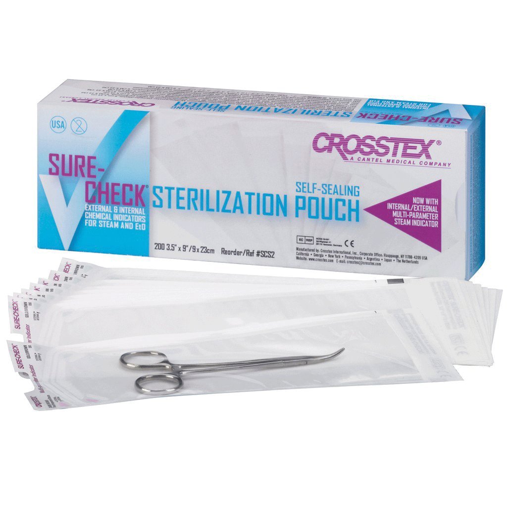 Crosstex International SCXS2 Sure-Check Pouches 3.5X5.25 200/Bx