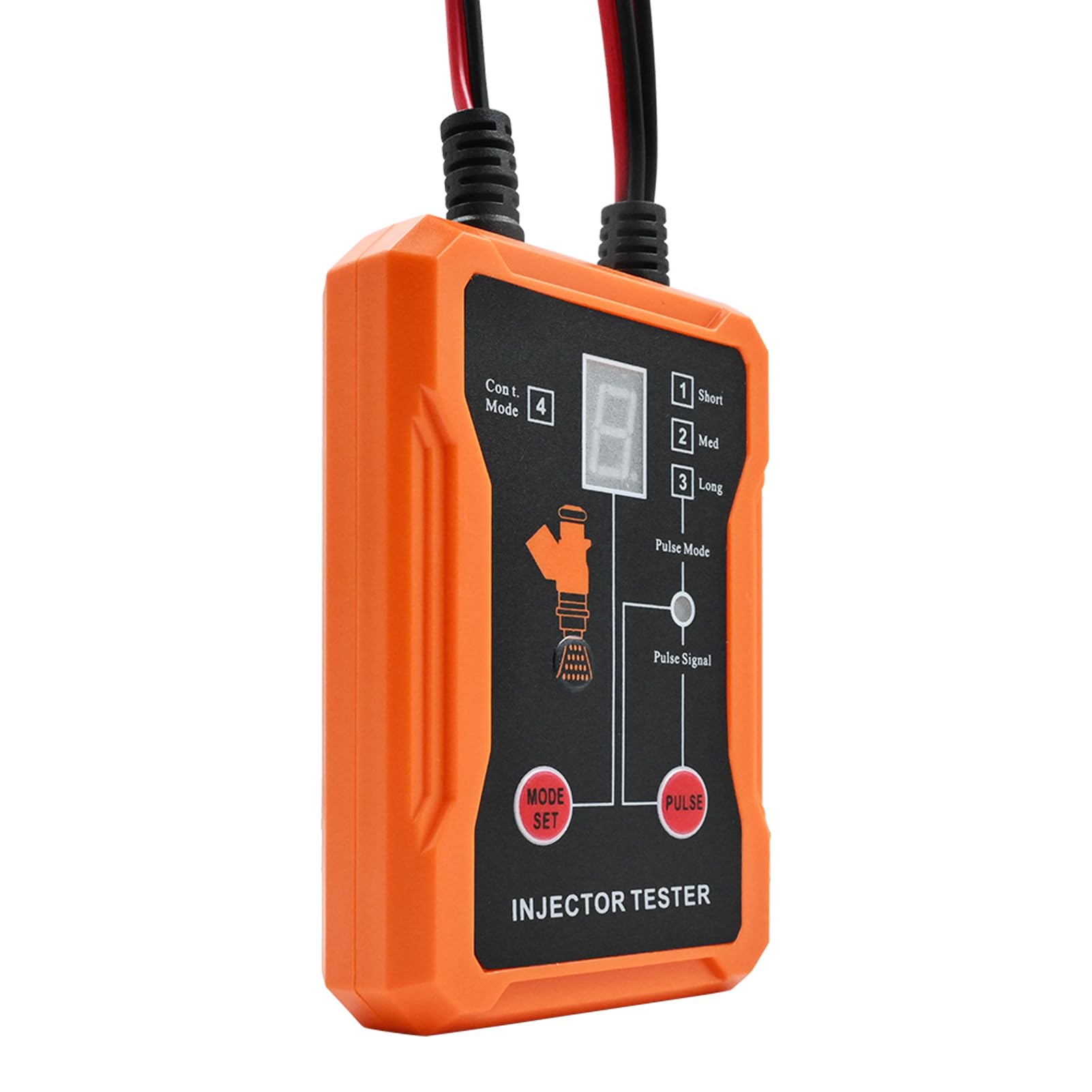 12V Kraftstoffeinspritzdüsen-Tester-Reinigungswerkzeug | 8-Mode-Universal-Kit mit Kurzschlussschutz (ORANGE)