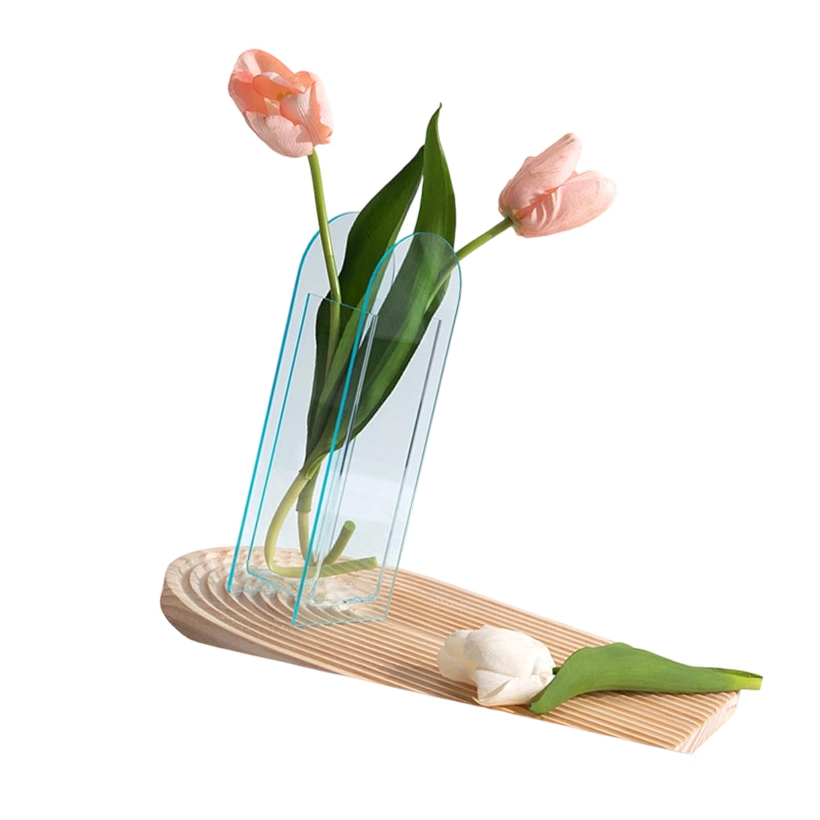 Clear Hydroponic Plant Holder Shatterproof Acrylic Vase Flower Container for Wedding Flower Arrangement Home Decoration Modern Acrylic Vase