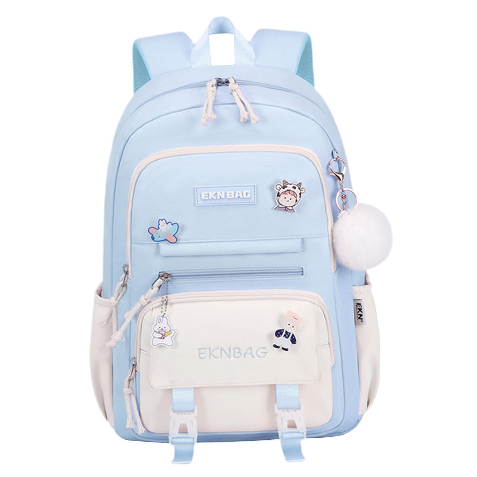Women Backpack Bag Zipper Closure Travel Daypack for Trips Everyday Holidays Blue-image-28