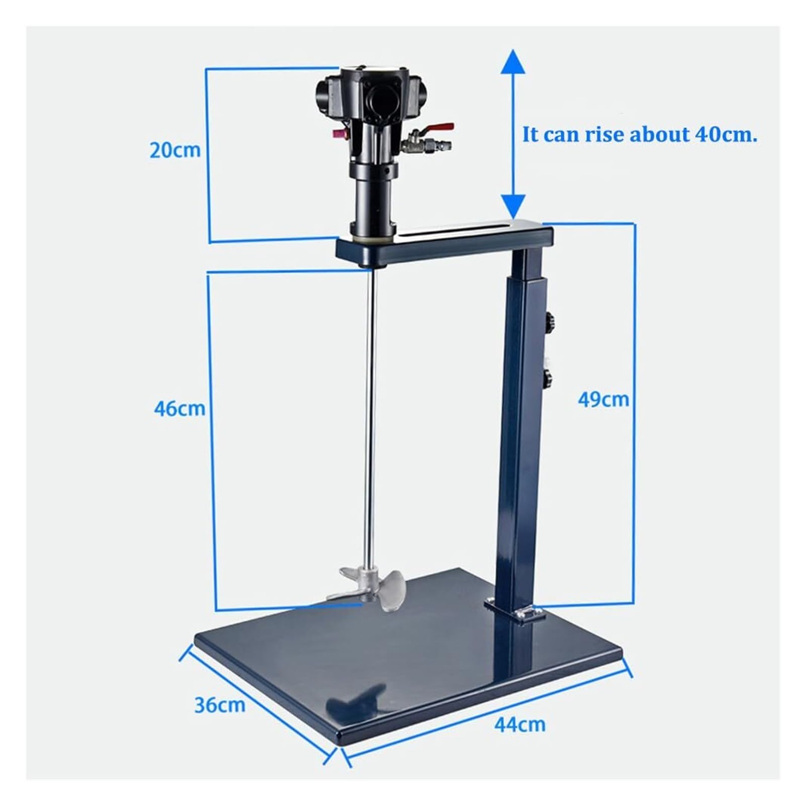 Mezclador de pintura neumático industrial, agitador de alta velocidad de 2600 RPM para una mezcla eficiente de pintura y tinta