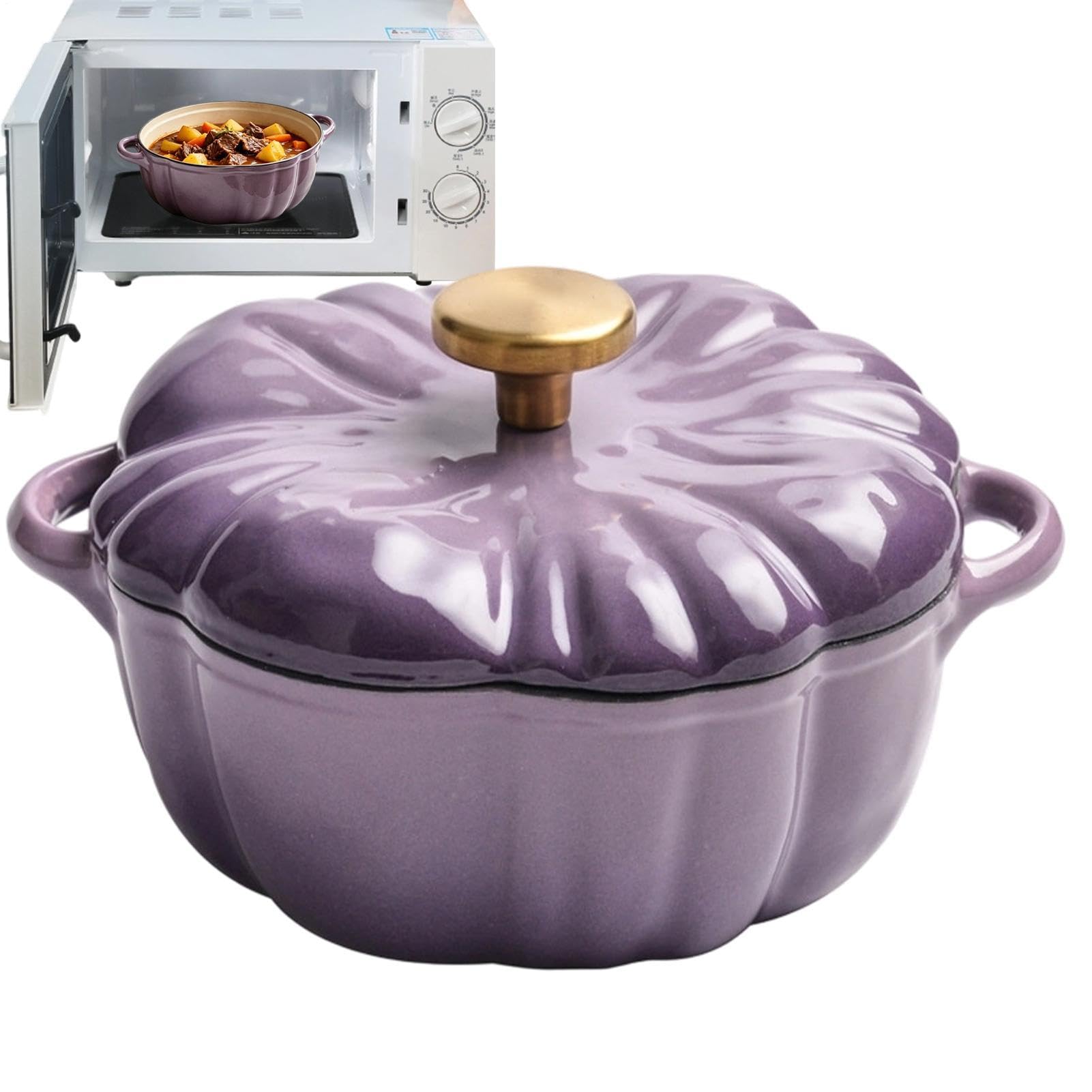 Cacerola Holandesa De Hierro Fundido Con Tapa Olla calabaza resistente 2,8