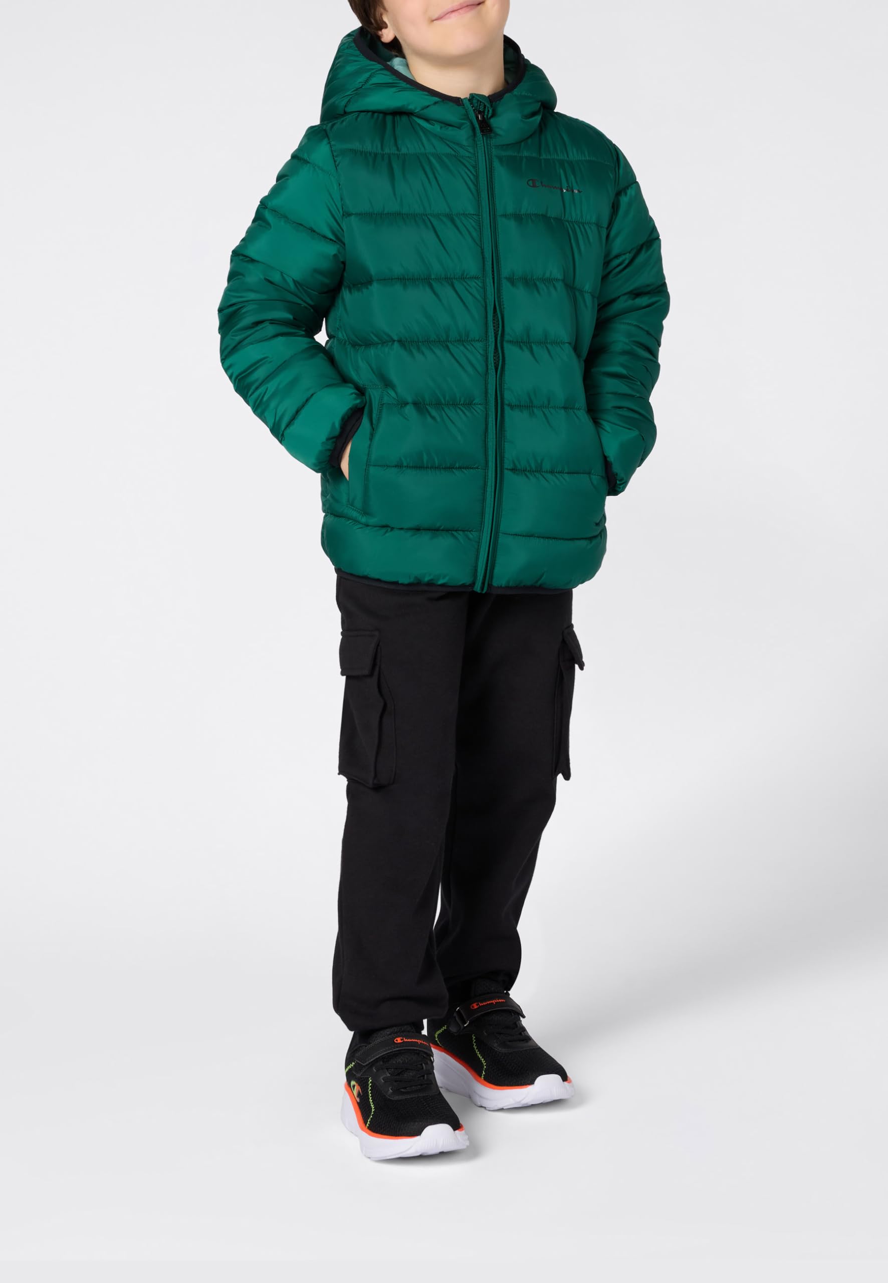 Champion Legacy - Giacca leggera da bambino, XS, verde, Verde, XS