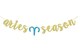 Aries Season Birthday Banner Decoration (Gold)