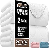 Vista 21 de GORILLA GRIP Almohadillas lavables, impermeables, reutilizables, de gran absorción, para incontinencia, a prueba de fugas, protector antideslizante