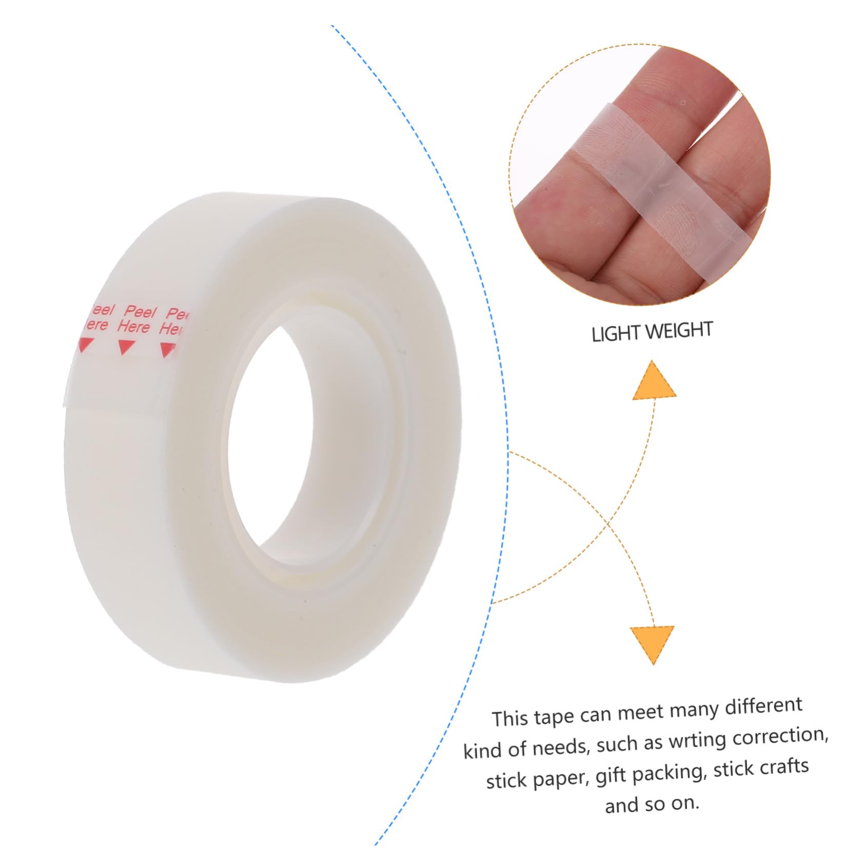 マスキングテープ6本 Amazon.co.jp: HONMEET 軽量 破れにくい BOPP素材使用の 透明テープ 6