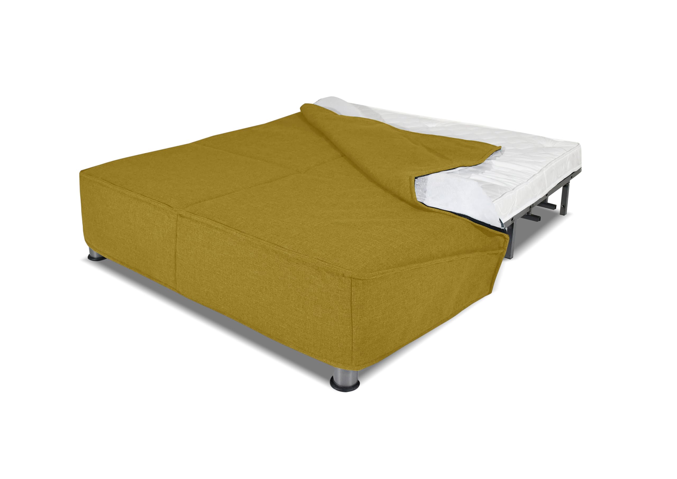 Nuvole di Sonno - Divano Letto Levante 3 Posti con Materasso Matrimoniale 160x190, Prontoletto con Rete Elettrosaldata Richiudibile, Rivestimento Sfoderabile, 2 Cuscini in Omaggio, Made in Italy