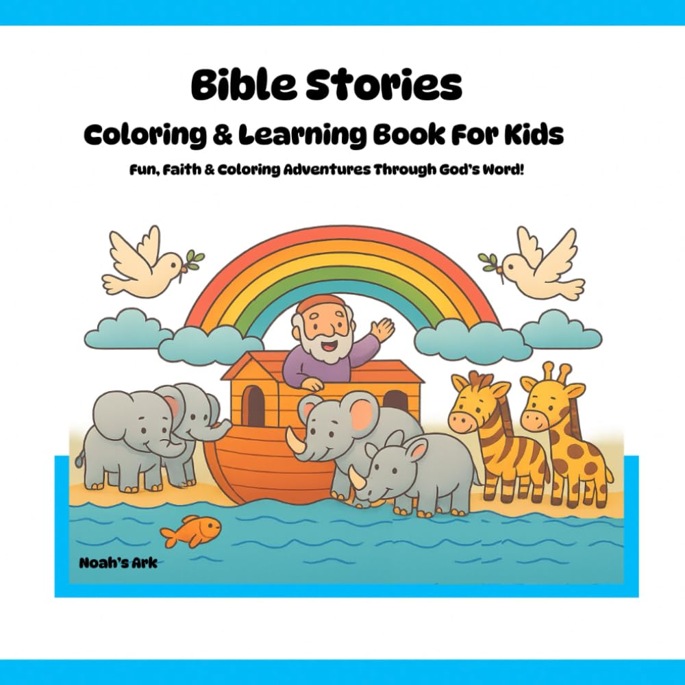 Bible Stories Coloring & Learning Book For Kids