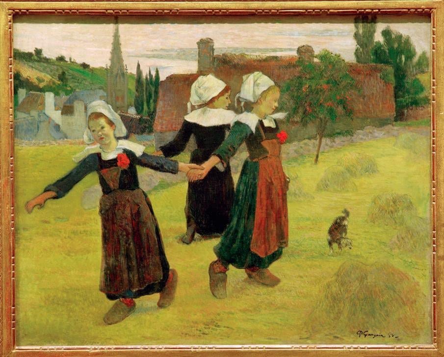Affiches la Ronde du Petit Breton de Gauguin pour raviver un mur de salon terne