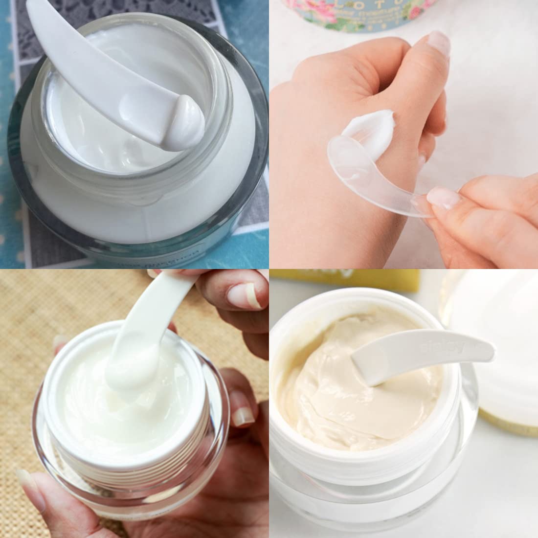 60pcs mini Spatules de maquillage crème pour le visage masque cuillère spatules en plastique cosmétique scoops pointe de spatules, Cuillère Pour Spatule à Crème,Cuillère De Beauté