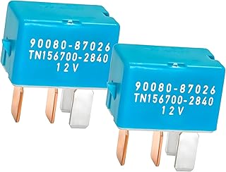 2-Pack 4-Pin AC Relay, Fits Toyota/Lexus, Part 90987-02027 90080-87026 90987-02028 Factory-Grade Relay Replacements for Climate Control and Electrical Systems.