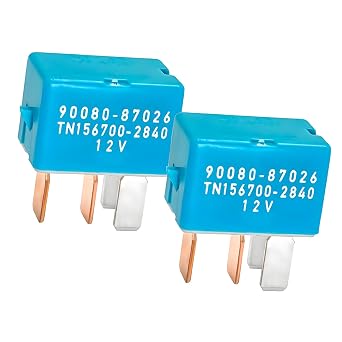 2-Pack 4-Pin AC Relay, Fits Toyota/Lexus, Part 90987-02027 90080-87026 90987-02028 Factory-Grade Relay Replacements for Climate Control and Electrical Systems.