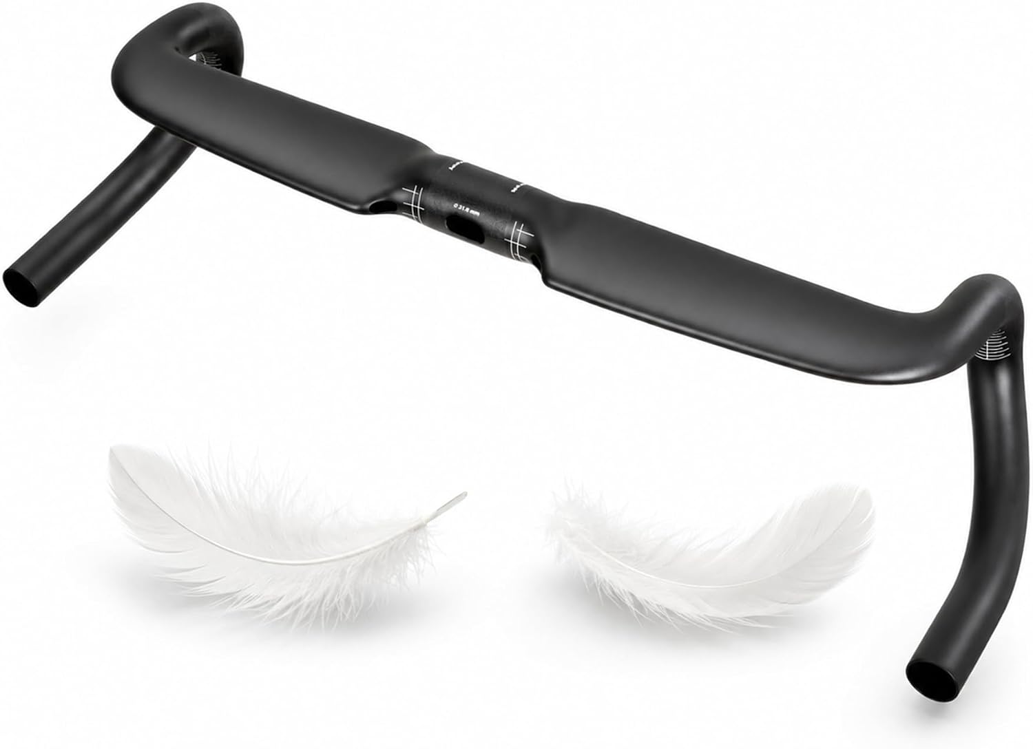 Carbon Fiber Gravel Bike Handlebars 31.8mm Flared Drop Bars 420mm | Internal and External Cable Routing, Lightweight Flared Design for Touring and Road Gravel Mixed-Terrain Riding