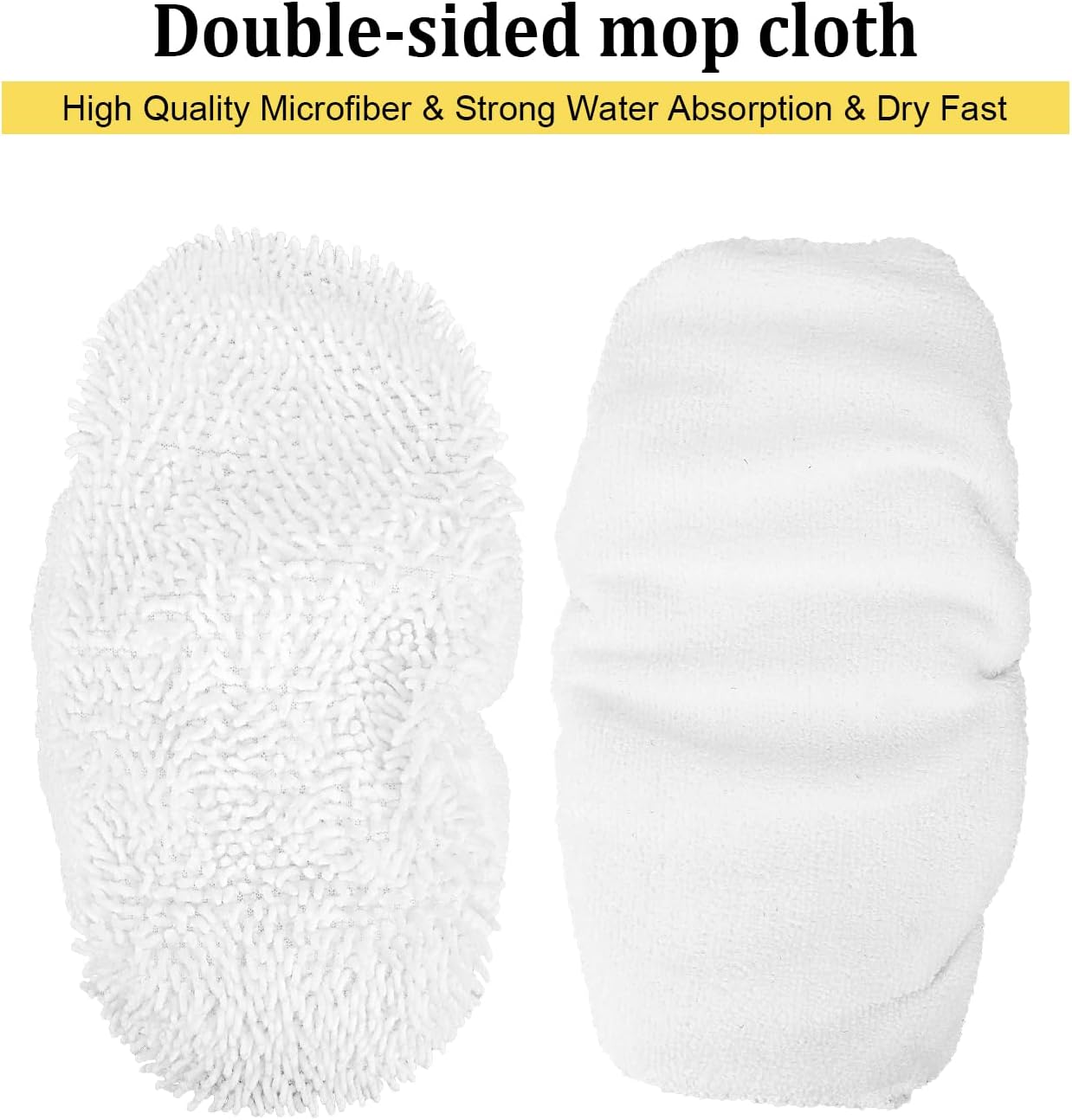 Microfiber Steam Mop Pads Replacement Compatible with Oreck Steam Mop STEAM100 / STEAM100LRH, Washable Reusable Steam Mop Covers Bonnets for Hardwood Floor Cleaning (8 Pack)