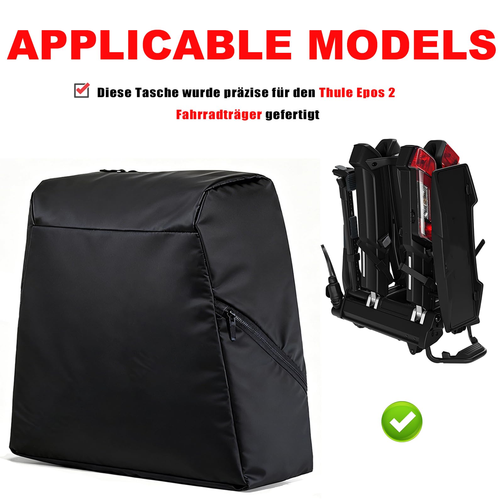 Tasche für Thule Epos 2 Fahrradträger (2 Fahrräder)- Hochwertige Tragetasche & Transporttasche, Robuster, Wasserdichter 600D Oxford-Stoff, Perfekter Schutz für Ihren Fahrradträger