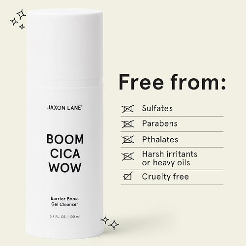 Miniatura 5 de Limpiador facial BOOM CICA WOW Barrier Boost Gel Cleanser, limpiador facial diario para hombres y mujeres, limpiador facial hidratante con centella