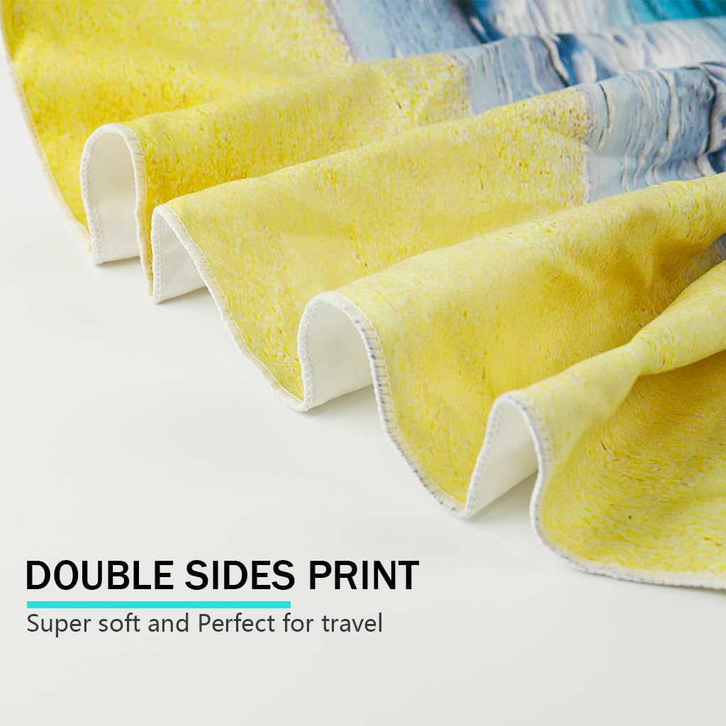 PALAY® Beach Towel Blanket for Women Men Sandproof Quick Dry Microfiber Towel with Storage Mesh Bag Lightweight Beach Wear, Swim Cover Up, Bikini Sarong, Travel Picnic Mat, Stylish Beach Outfit 3