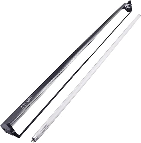 Miniatura 35 de Aiicioo Kit combinado de iluminación T5 UVB – Lámpara de campana de terrario Desert 10.0 y bombilla T5 HO UVB de alto rendimiento para reptiles