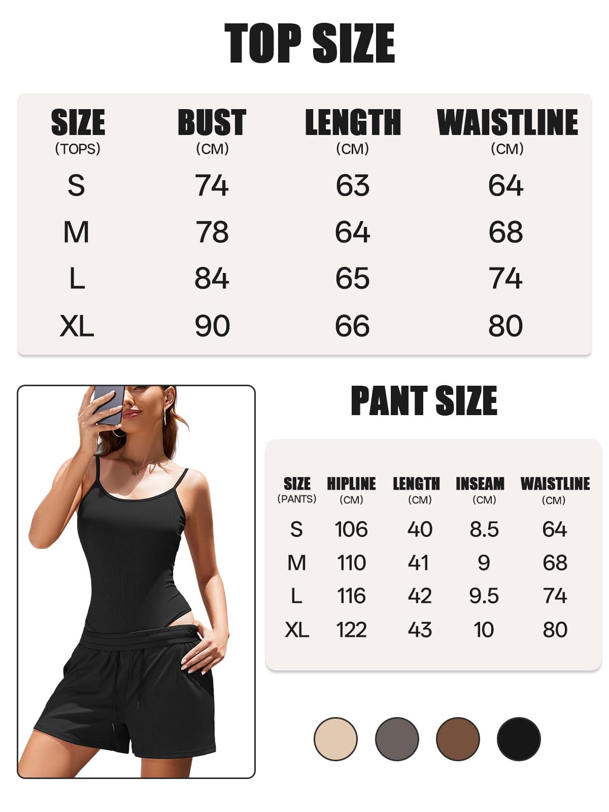 Rayson Conjuntos Mujer Verano Casual Elegantes Chándal Mujer Completo 2 Piezas sin Mangas Conjunto Body Camiseta y Pantalones Cortos Para Yoga Running