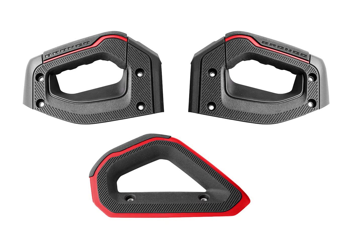 Blue Oval Industries OEM Interior Grab Handles Red and Black Set of 3 Made for Ford Bronco 2021-2024