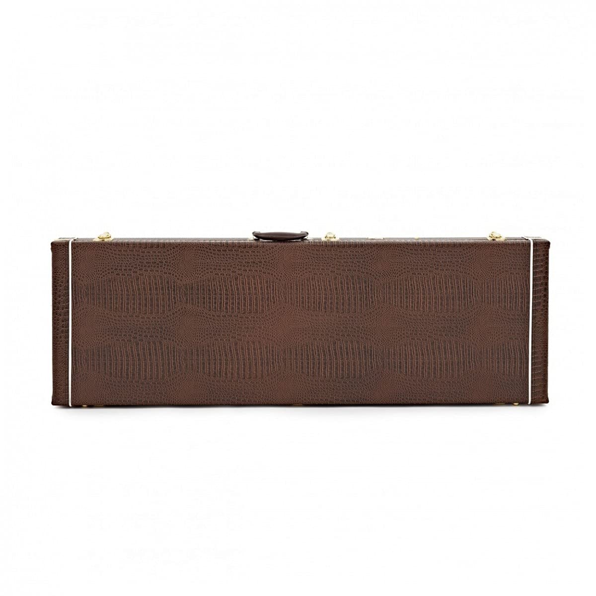 gear4music Custodia rigida per basso bassi di dimensioni standard | Esterno PVC effetto coccodrillo, compensato 5 strati incrociati, interno schiuma foderato in peluche, chiusure dorate
