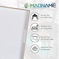 Vista 36 de MAONAME Bandeja de servir azul real con asas, bandeja decorativa rectangular, bandejas modernas para mesa de café, bandejas otomanas de plástico