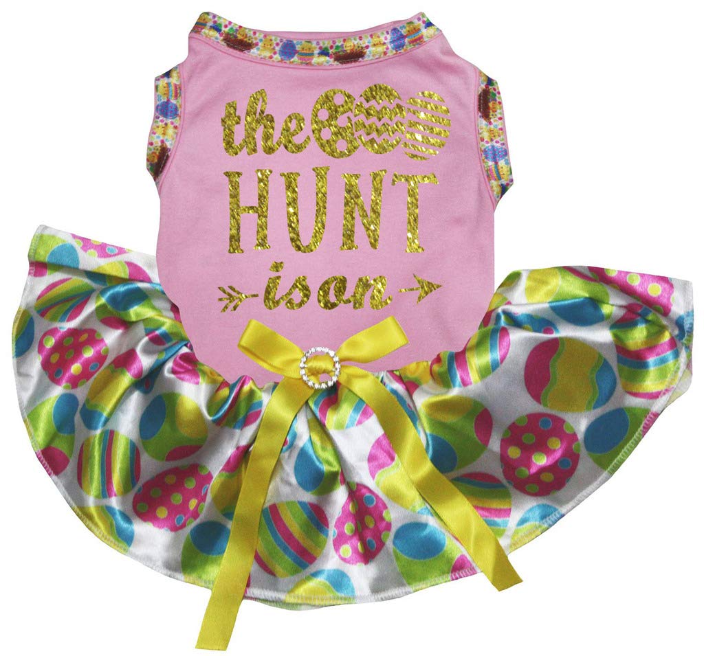 Robe pour chien motif arc-en-ciel joyeux fête de Pâques L
