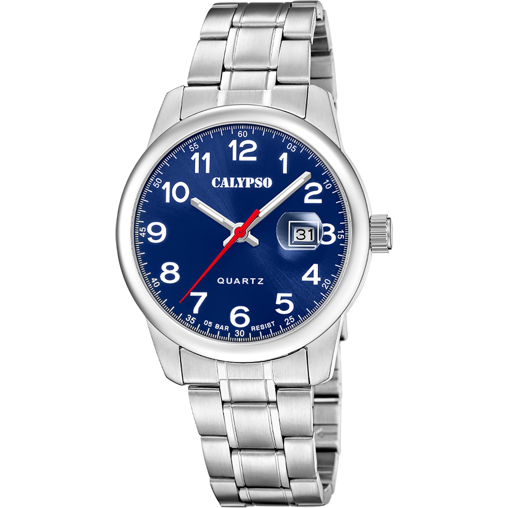 Calypso Mens Stainless Steel Watch with Steel Bracelet K5872/4