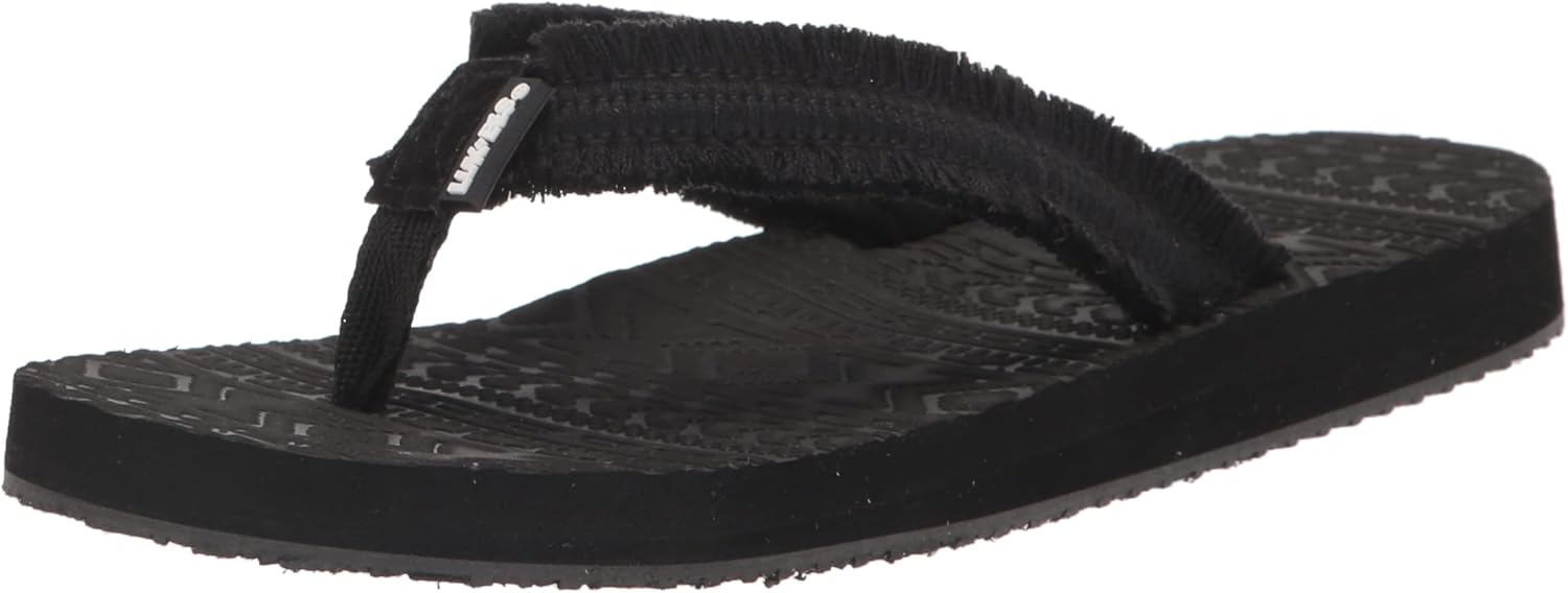 MUK LUKS LUKEES Women's Sand Dollar Sandals, Midnight, 8