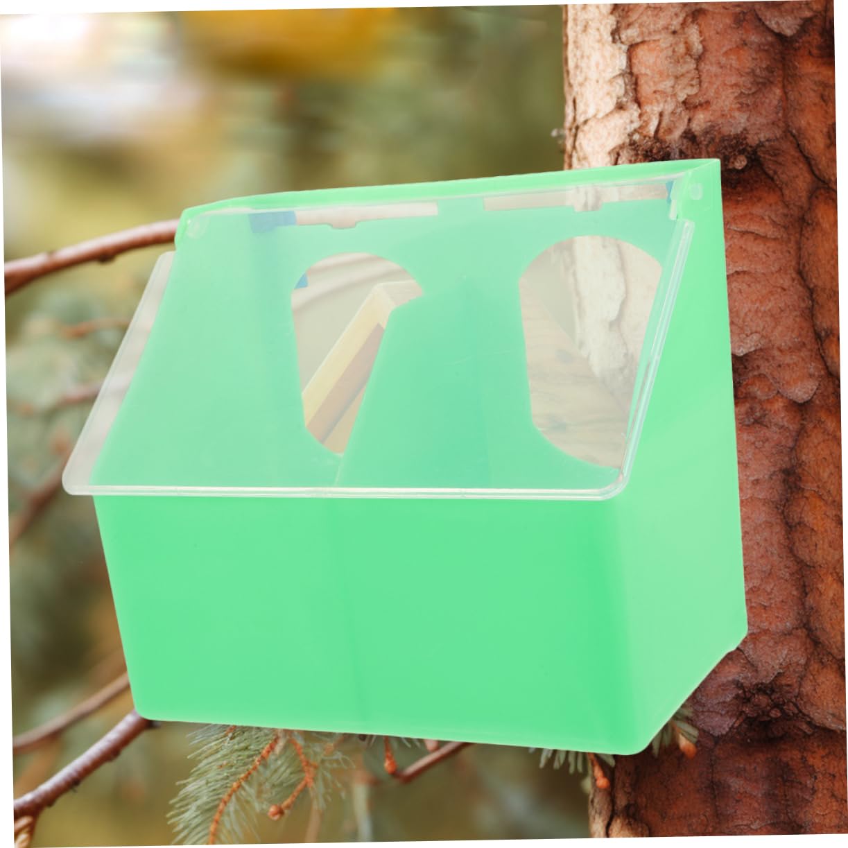PartyKindom 3pezzi Mangiatoia in Plastica Per Uccelli Distributore Per Gabbia Mangiatoia Per Pappagalli Scomparto Per Mangiatoia Accessori Per Gabbia Per Parrocchetti