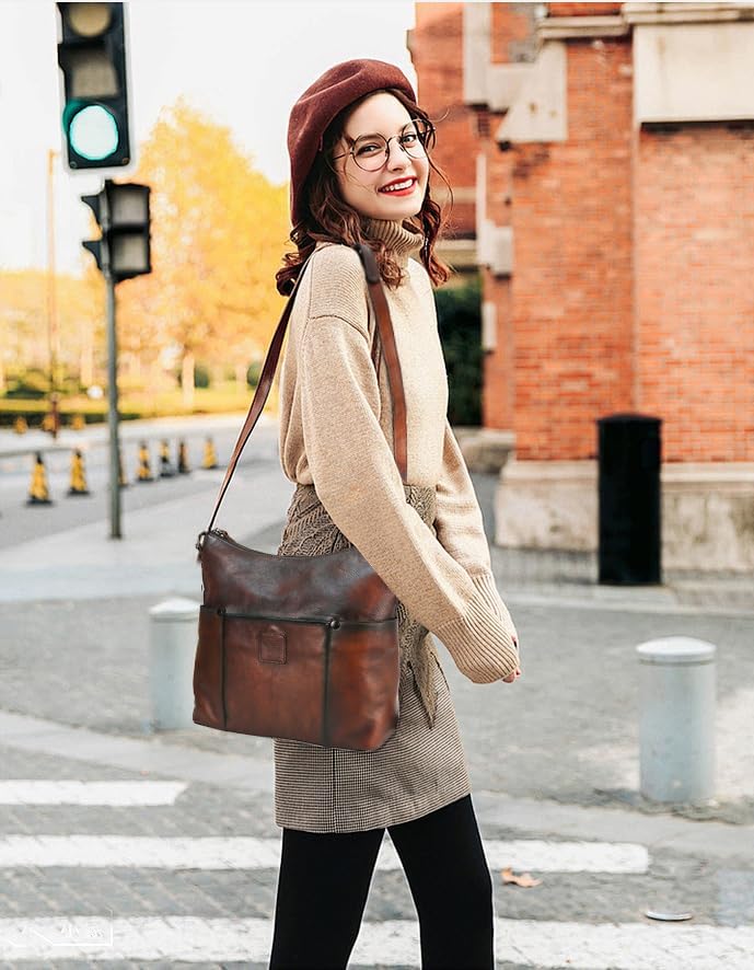 LETEULO Hobo Bag for Women Crossbody Bag Purse and Handbag Leather Shouler Bags - Image 2