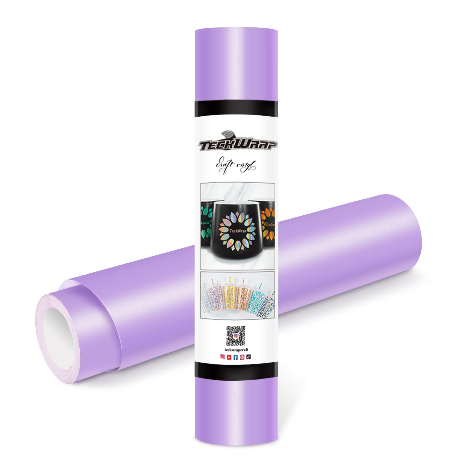 TECKWRAP Permanent Adhesive Vinyl 12" x 10ft, Matte Lavender Purple
