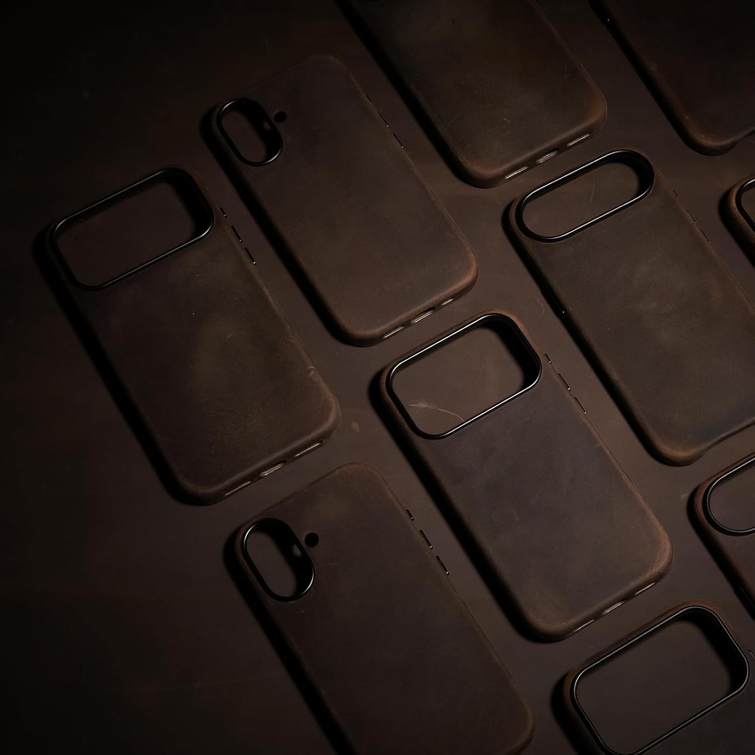 Belemay Handcrafted Crazy Horse Leather Case for iPhone 17, Compatible with MagSafe, Vintage Aesthetic, Two-Tone Effect, Unique Patina, Camera Control Button, Metal Buttons (6.3"), Rustic Brown - Image 9