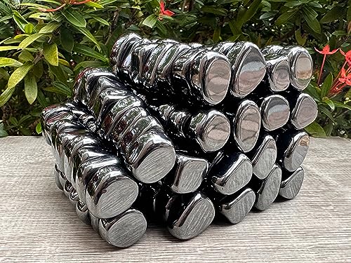 Image of Polished Natural Hematite Tumbled Stones - 1 /2LB Magnetic Healing Crystals