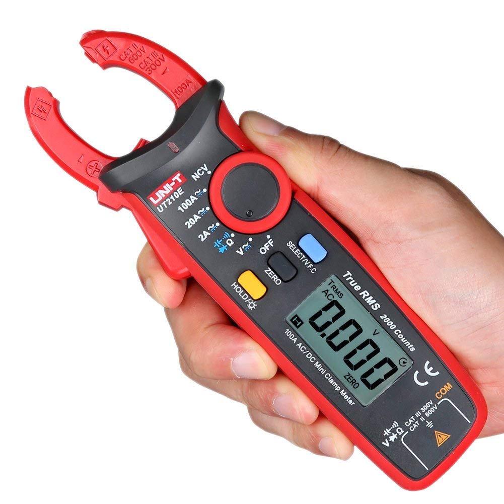 TL-1 Screwdriver UNI-T UT210E Mini Handheld RMS AC DC Current Voltage Mini Digital Clamp Meter Resistance Capacitance 2000 Counts Ammeter Voltmeter Tester Mulitmeter