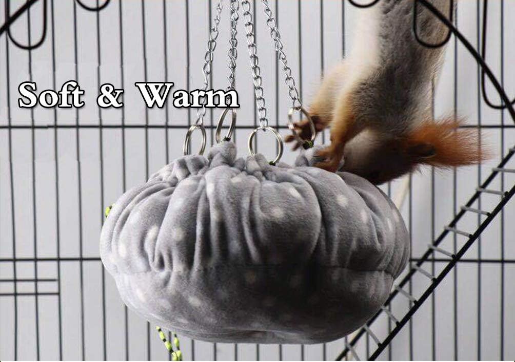 Small Animal Cage Hammock, Flower Sugar Glider Hammock, Guinea Pig Cage Accessories Bedding, Warm Hammock for Parrot Sugar Glider Ferret Squirrel Hamster Rat Playing Sleeping